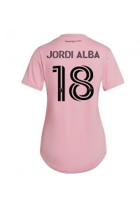 Fotbalové Dres Inter Miami Jordi Alba #18 Dámské Domácí Oblečení 2023-24 Krátký Rukáv